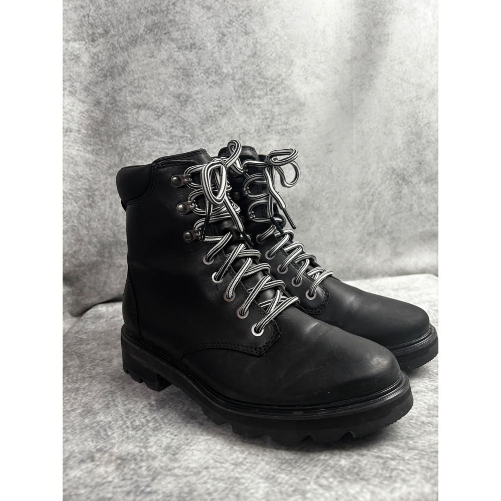 Sorel Women's Lennox Lace Up Boot in Black Size 9 NL4843-010